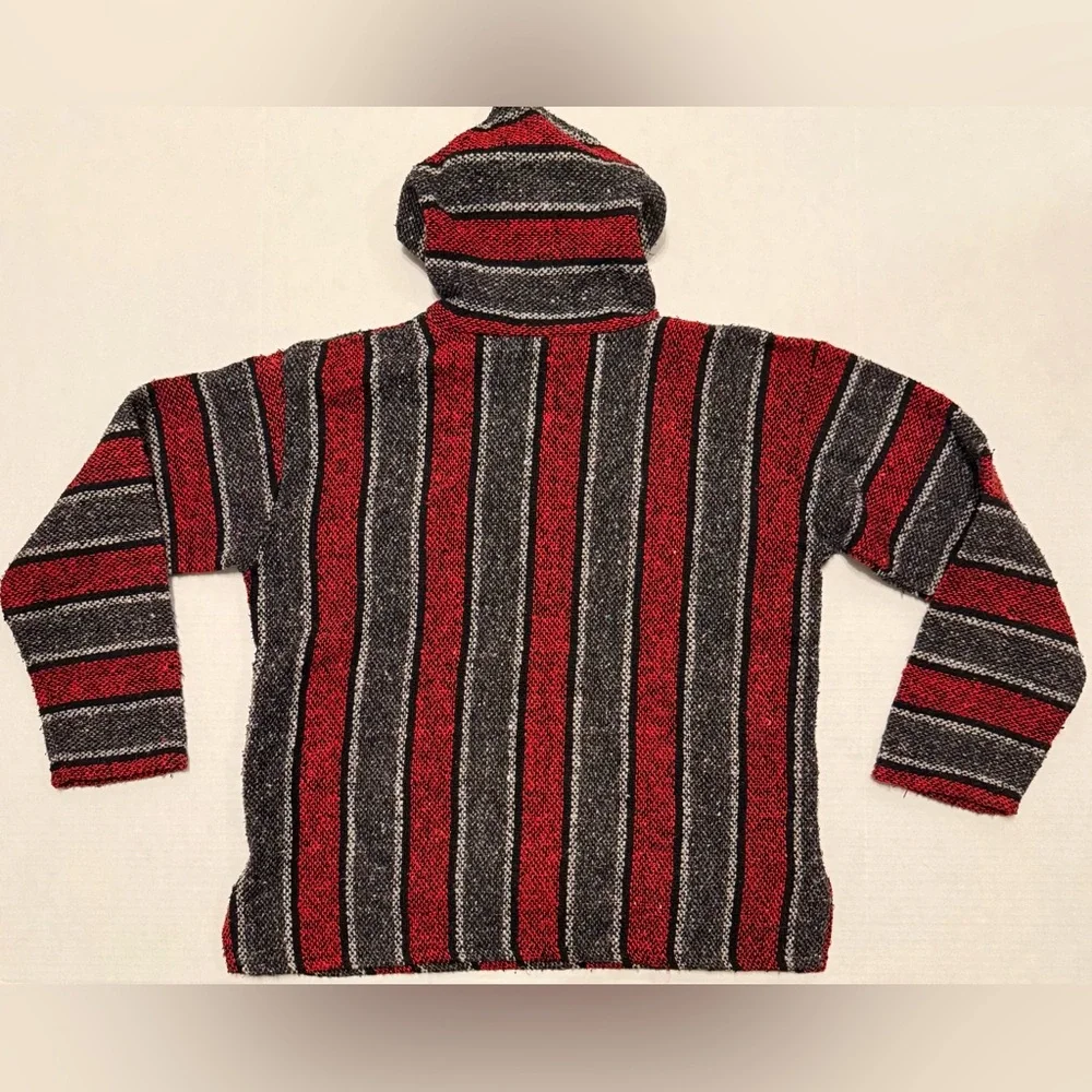 Frank’s Textiles Baja Hoodie Red Black Size M - Picture 3 of 16